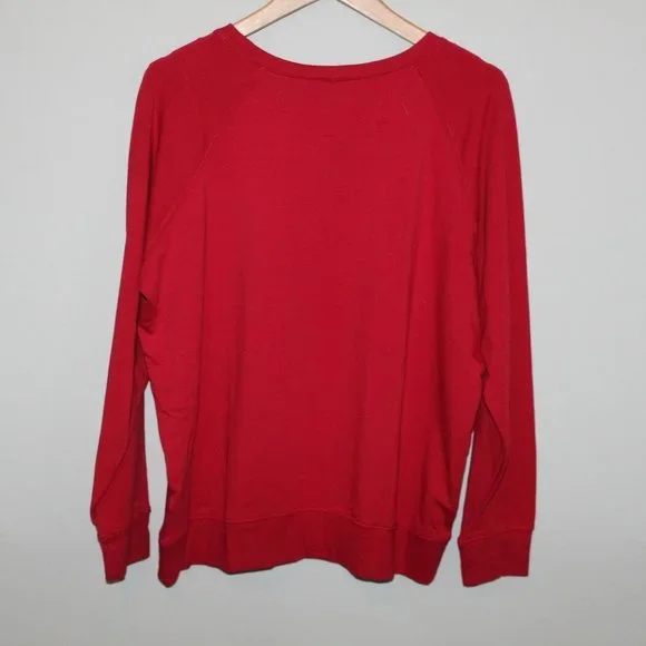 ✨2/$20 NWT Torrid Red Fleece Santa Holiday Sweatshirt Christmas Plus Size 1X 2X - Picture 6 of 8
